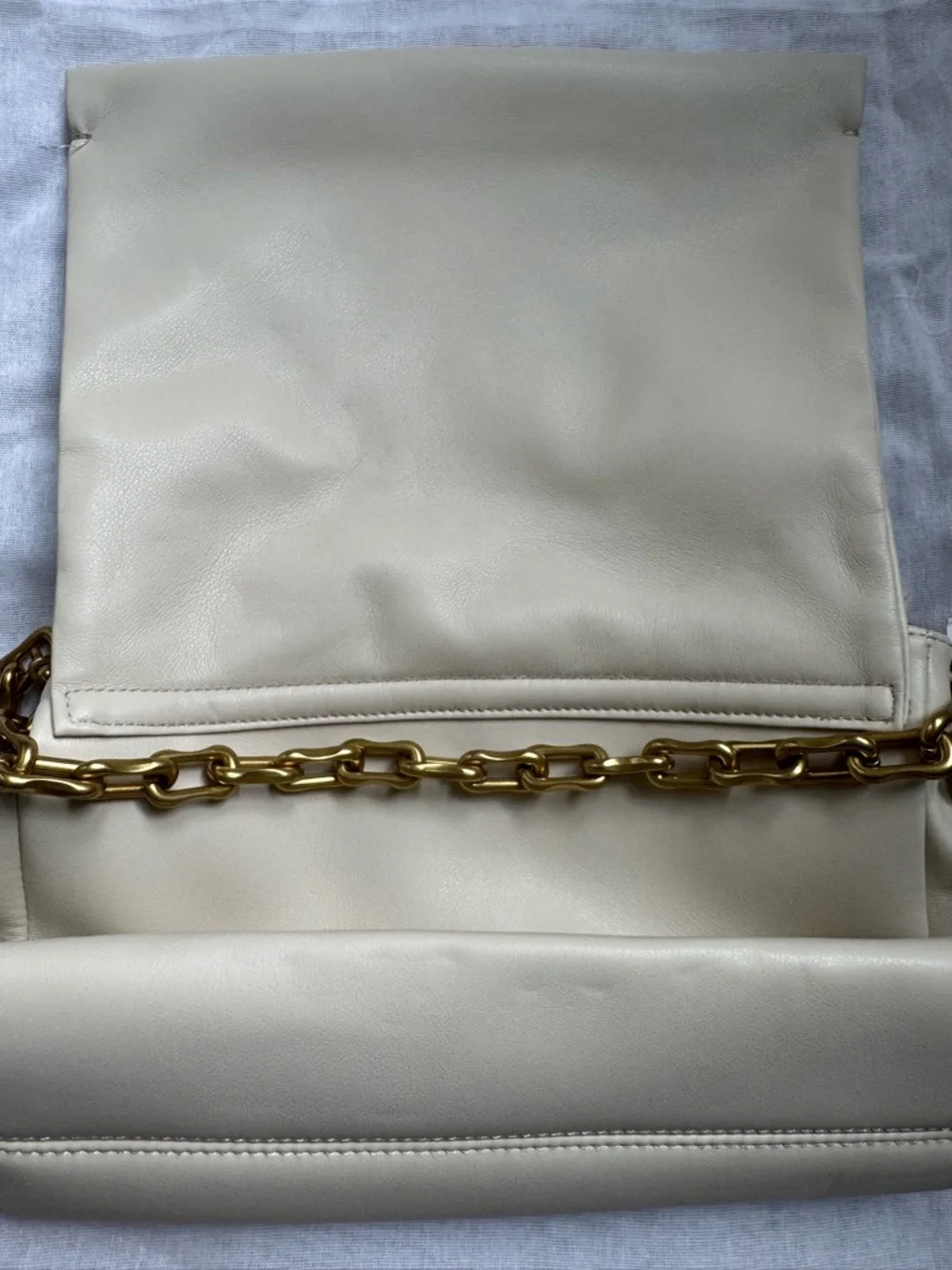 ZARA Gold Chain Strap Soft Shoulder Bag - NWT - Picture 4 of 6